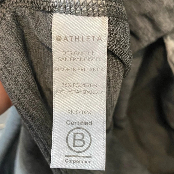 Athleta SuperSonic Heather Gray Ultimate Stash Pocket Capri Pants Size Small - Picture 11 of 12